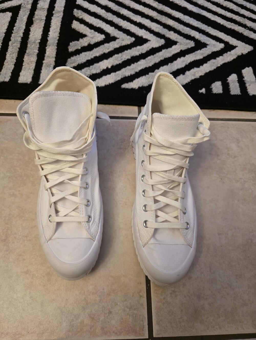 Converse Men’s White High-Top Canvas Sneakers